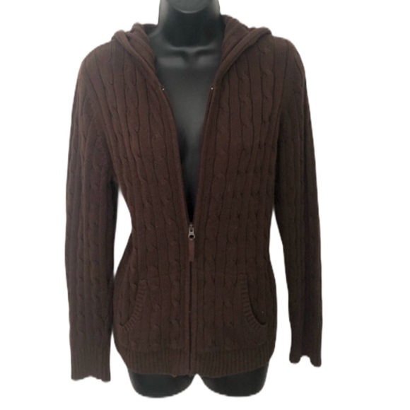 Hooded Cardigan Sweater Petite 